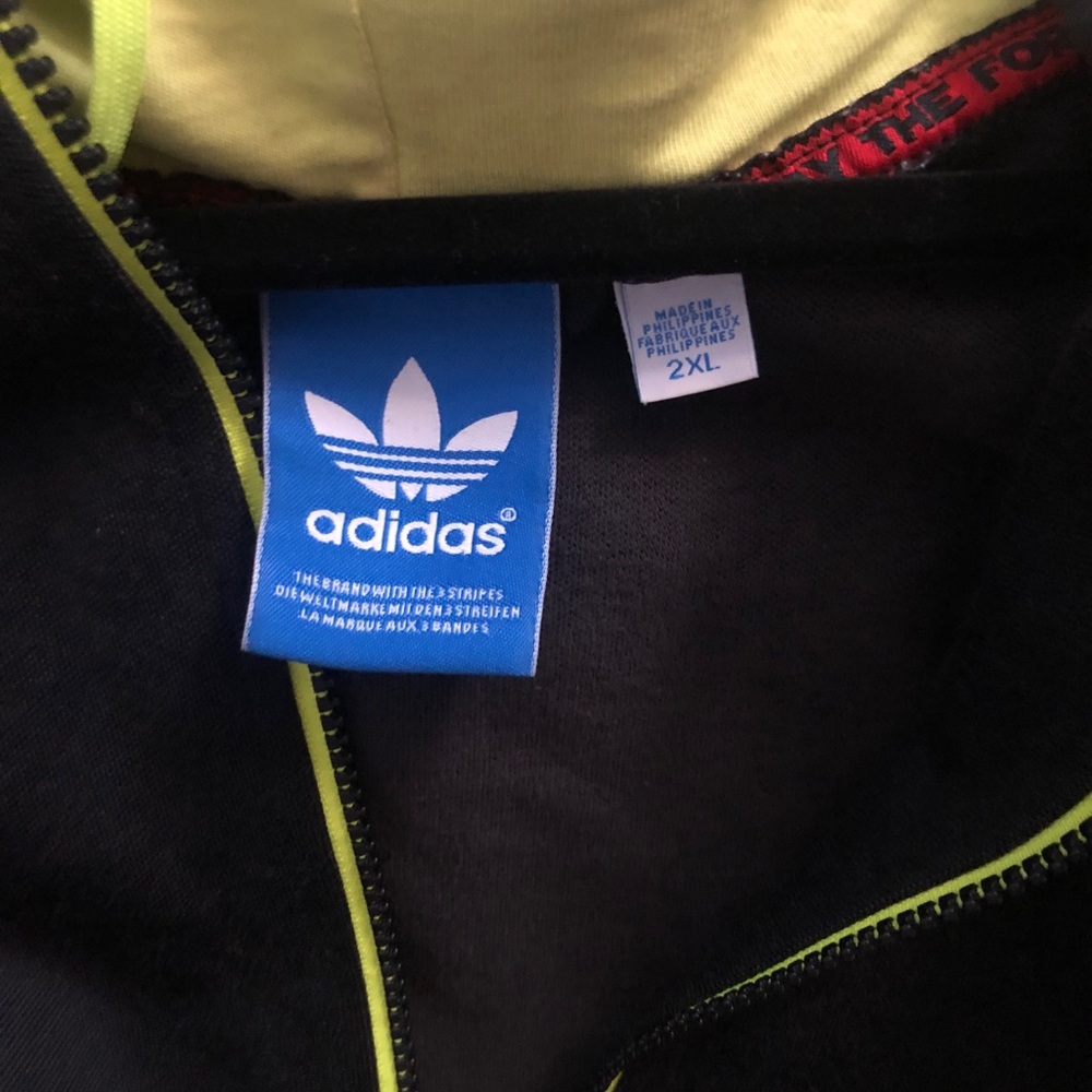 Adidas Boba Fett Star Wars Black Zip up Hoodie with Neon Accents - Picture 7 of 10